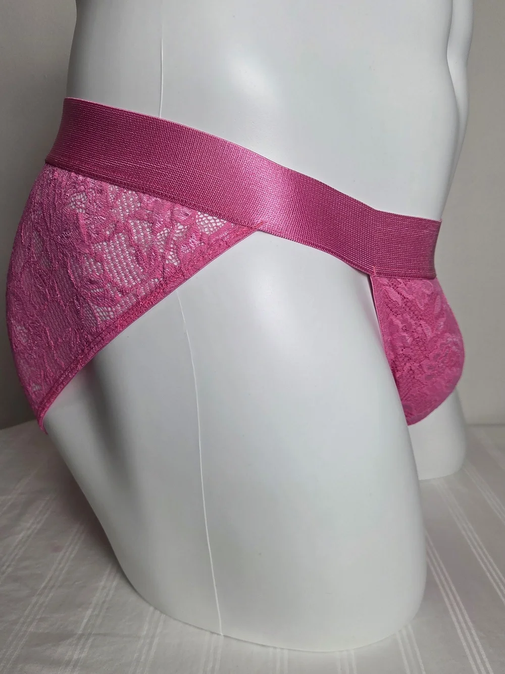 Cosabella Men's Lace Sportd Brief In Rani Pink